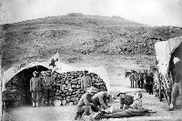 Military Hospital Rooikraal, Captain Dr. Wreford attending a wounded man