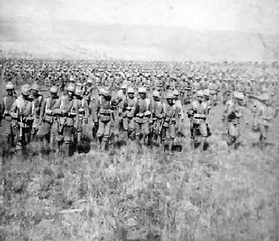Guards Brigade marching on Brandfort