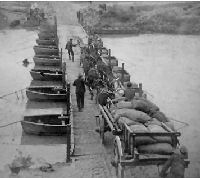 Pontoon Bridge built by the Royal Engineers in two hours across the Modder River