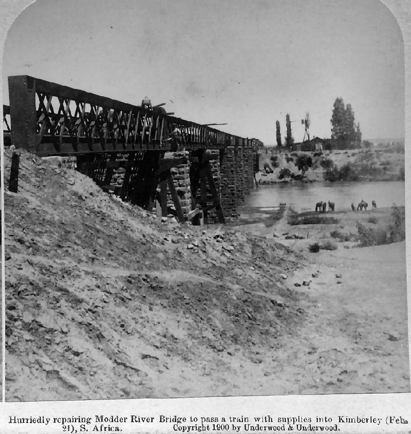 Repairing Modder River Railway Bridge