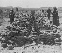 Troops sleep by their arms prior to the Colesberg attack 30th December 